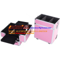 Personalized Pink 3 Layers Portable Makeup Vanity Case with Divider